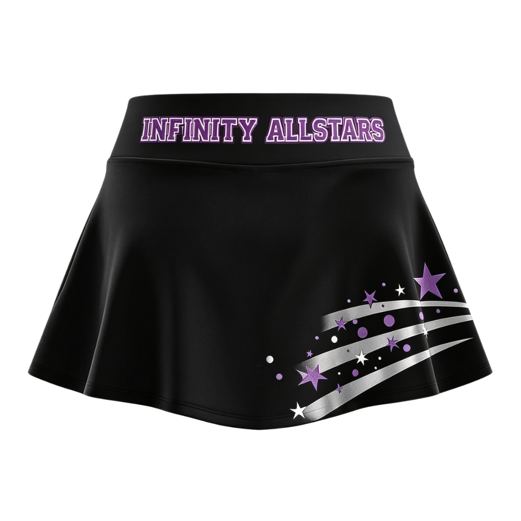 Infinity All Stars New Range  Sublimated Lycra Rally Skirt