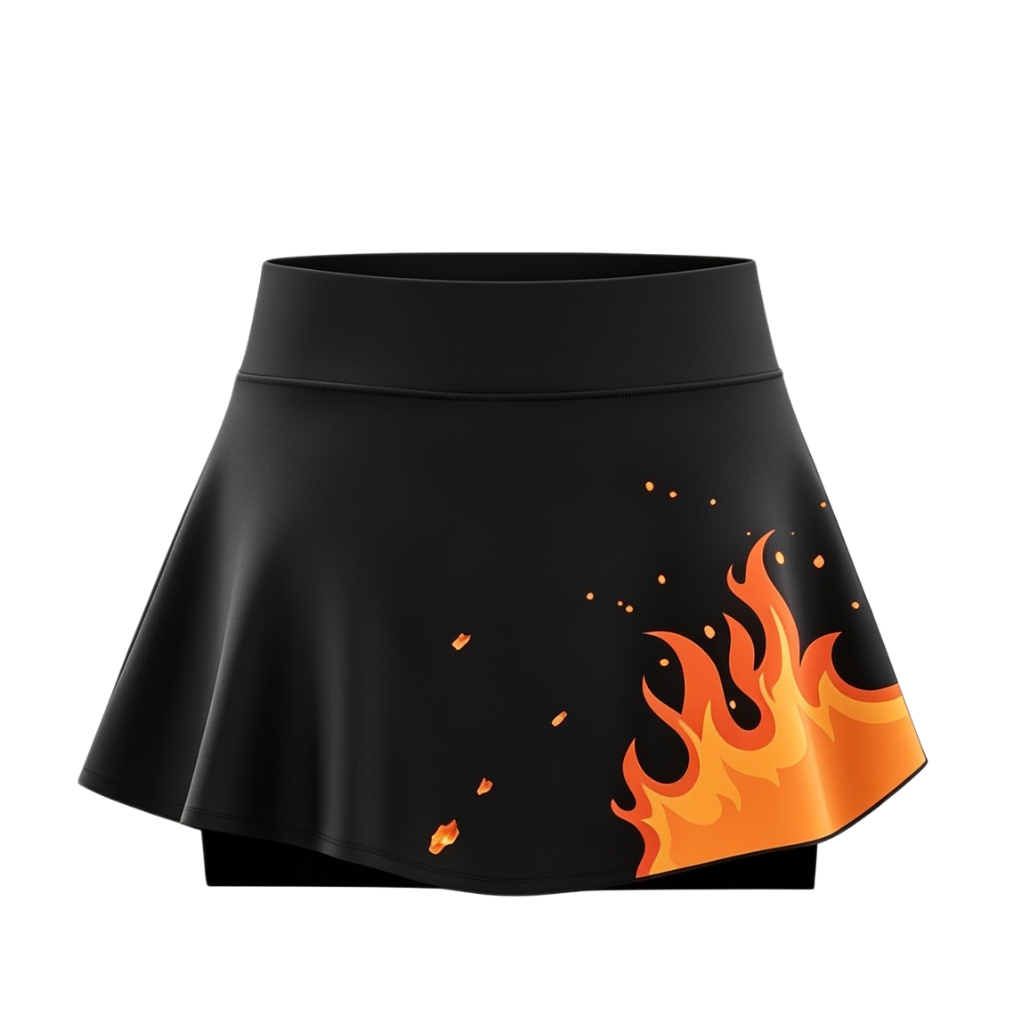 Eternal Embers Twirlers Sublimated Lycra Rally Skirt