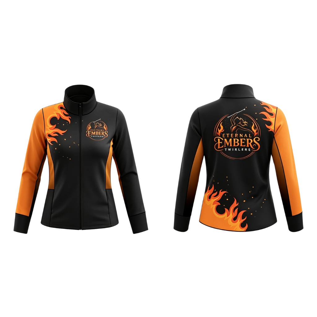 Eternal Embers Twirlers Sublimated Full Zip Lycra Stretch Jacket