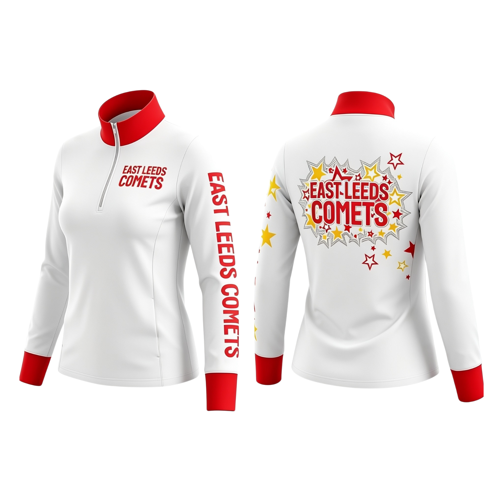 East Leeds Comets Sublimated 1/4 Zip Lycra Stretch Jacket