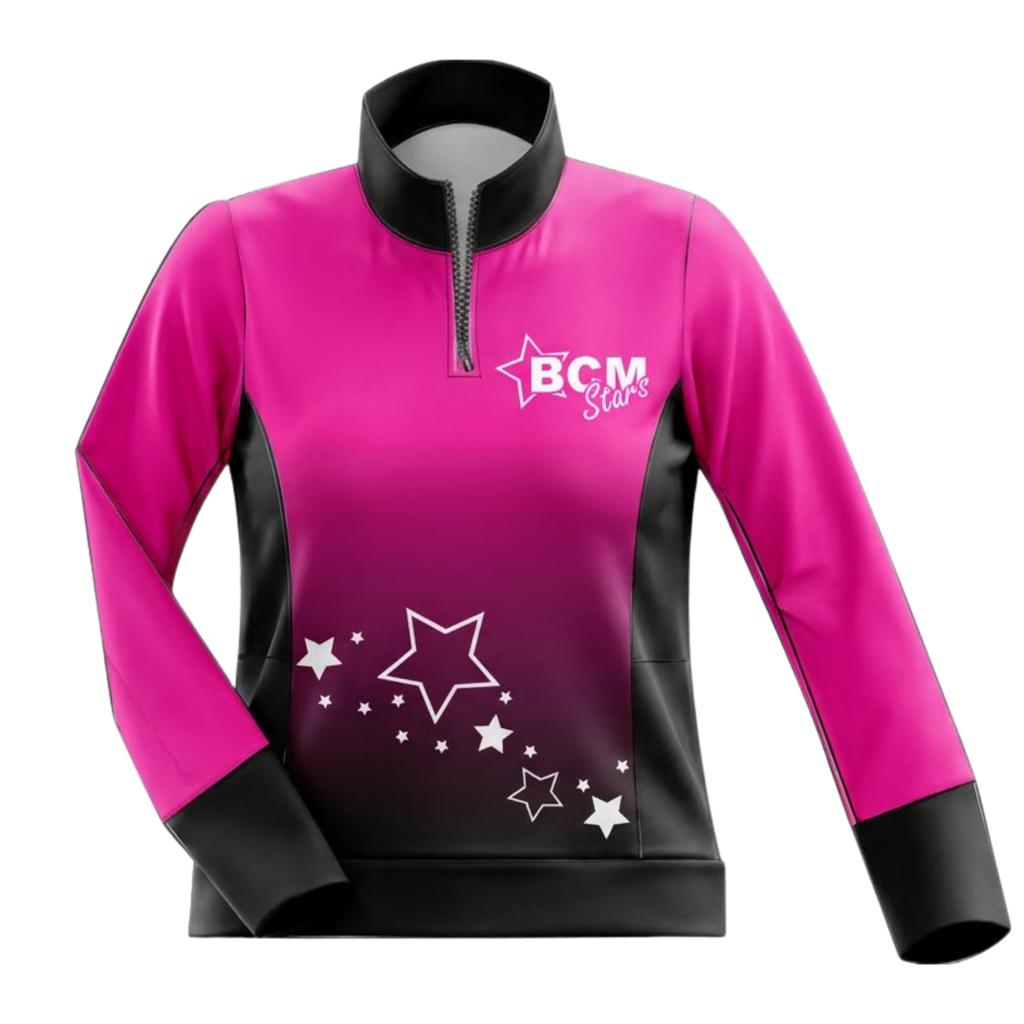 BCM Stars Sublimated 1/4 Zip Lycra Stretch Jacket