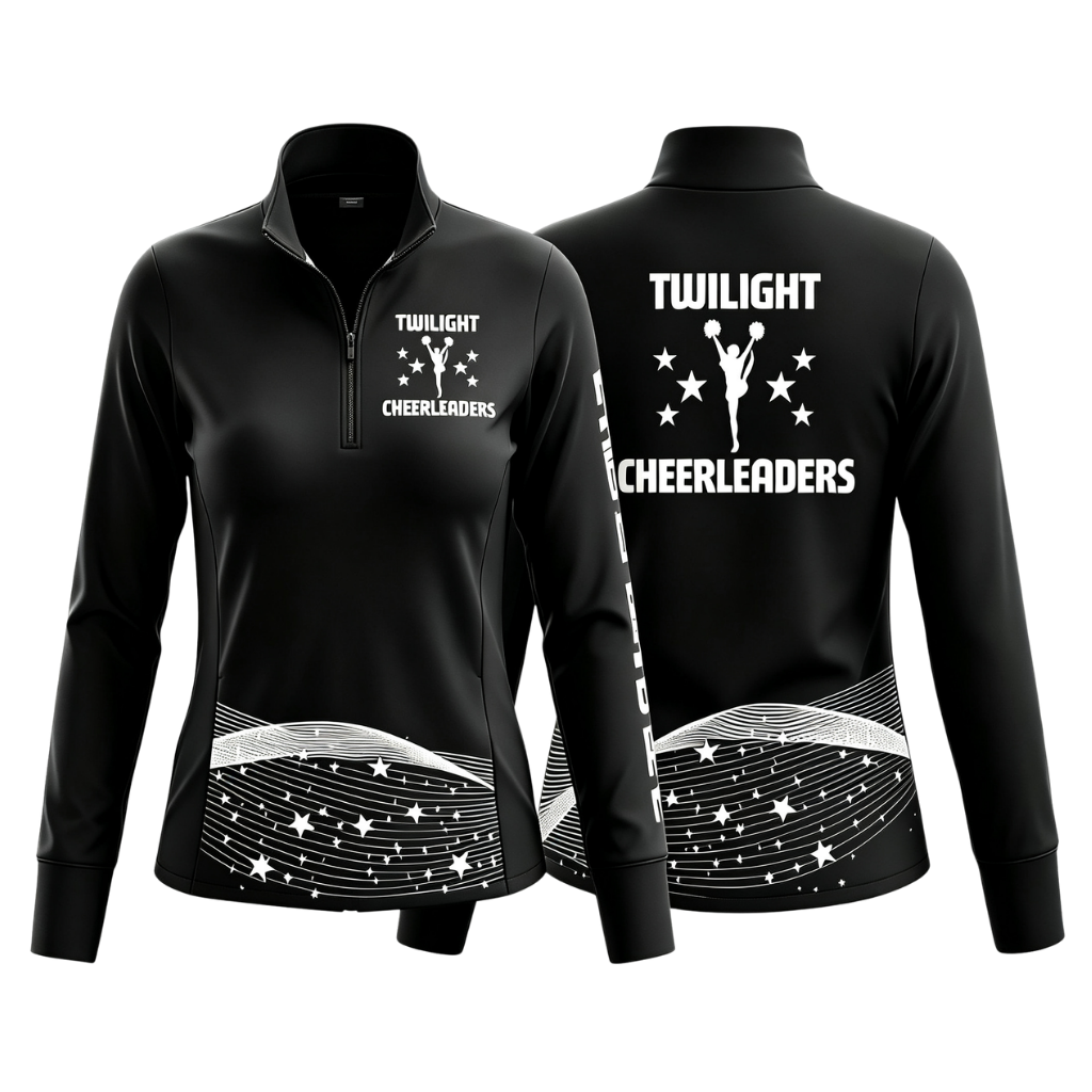 Twilight Cheerleaders Sublimated 1/4 Zip Lycra Stretch Jacket