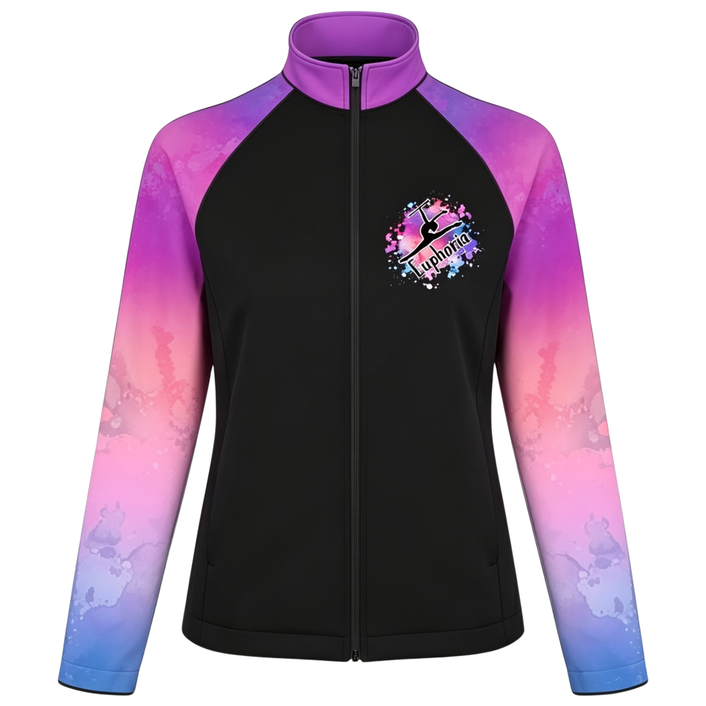 Euphoria Sublimated Full Zip Softshell Jacket (Shower Resistant Coat)