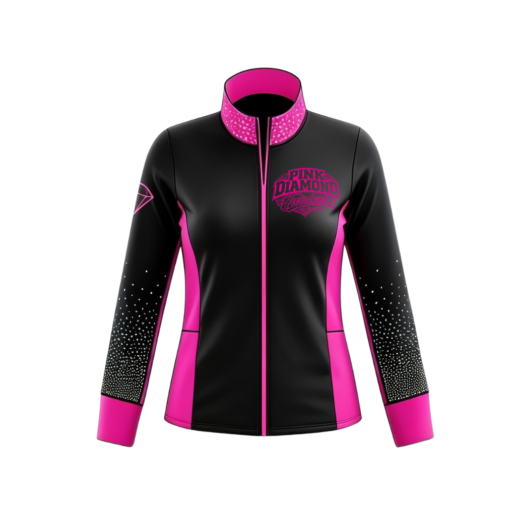 Pink Diamond Twirlers  Sublimated Full Zip Lycra Stretch Jacket
