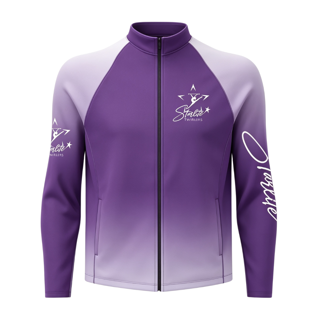 Starlite Twirlers Sublimated Full Zip Softshell Jacket (Shower Resistant Coat)