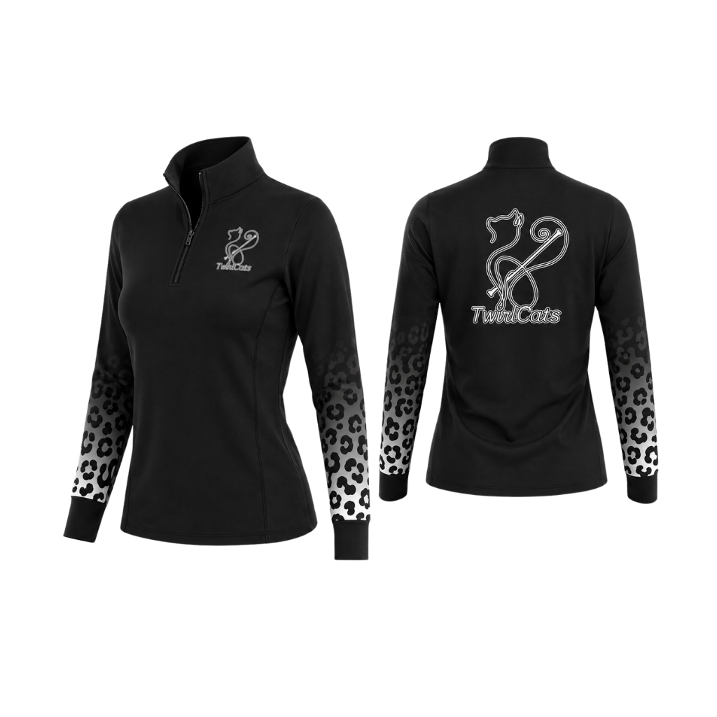 TwirlCats  Sublimated 1/4 Zip Lycra Stretch Jacket