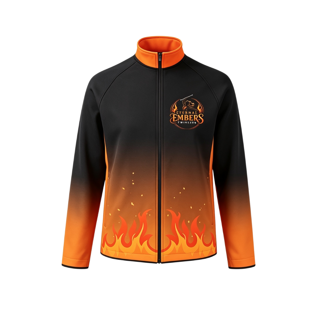 Eternal Embers Twirlers Sublimated Full Zip Softshell Jacket (Shower Resistant Coat)
