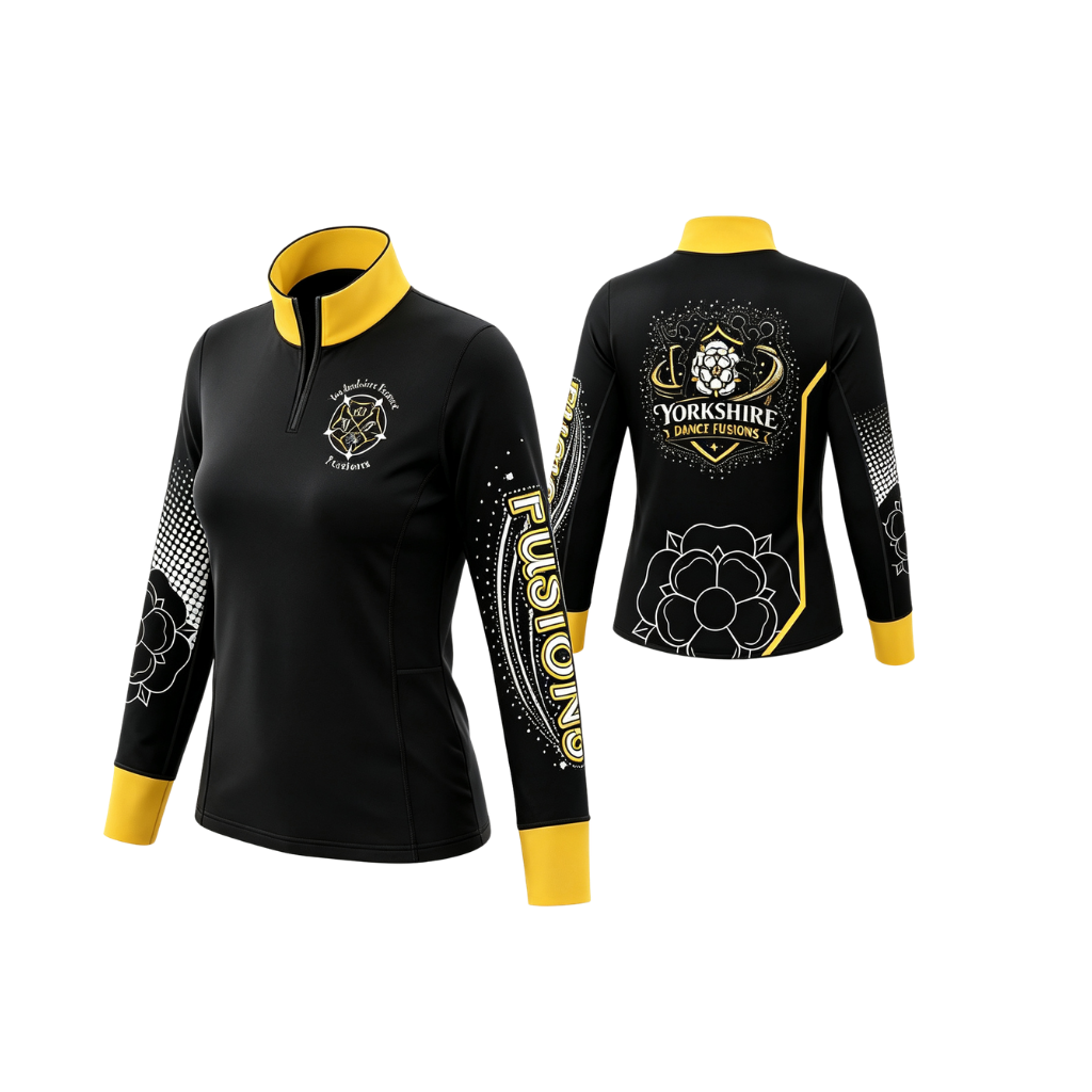 Yorkshire Dance Fusions Sparkle Sublimated 1/4 Zip Lycra Stretch Jacket