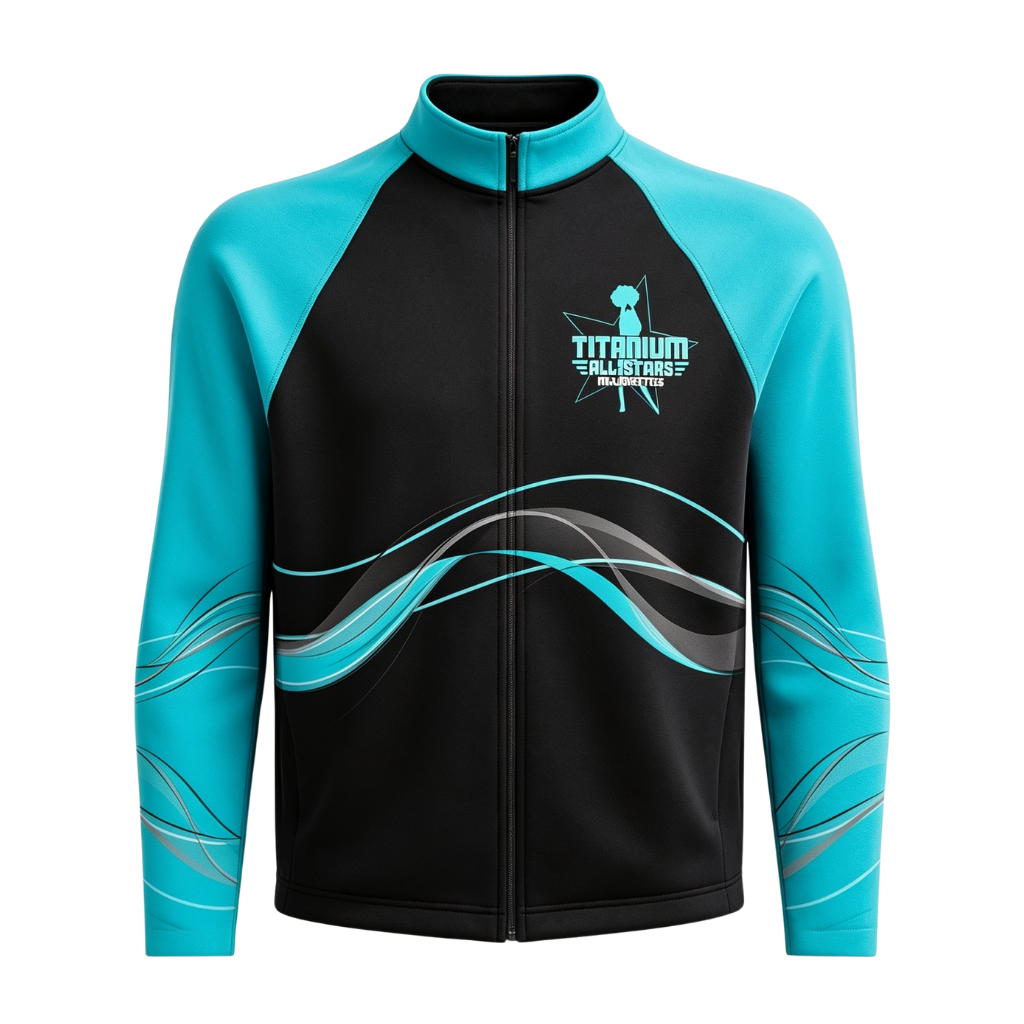 Titanium All Stars Majorettes Sublimated Full Zip Softshell Jacket (Shower Resistant Coat)