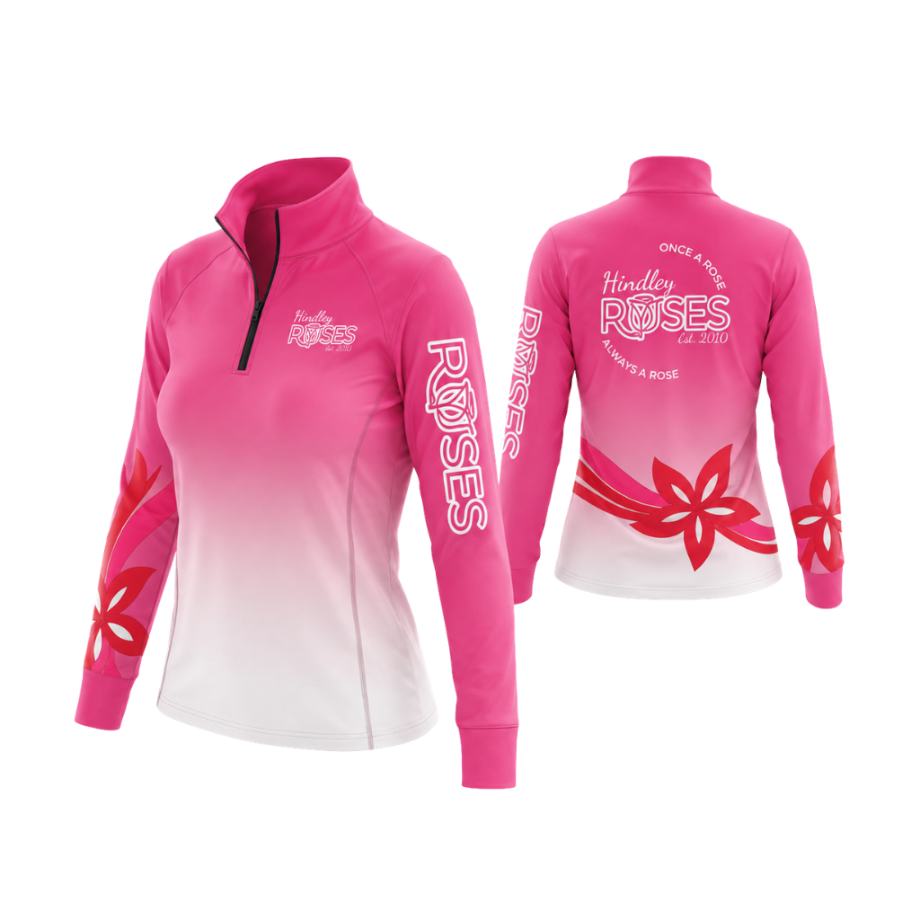 Hindley Roses Morris Dancers  Sublimated 1/4 Zip Lycra Stretch Jacket