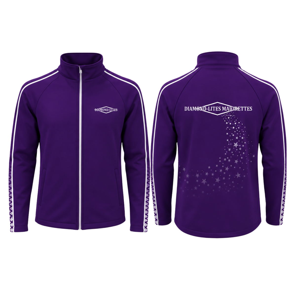 Diamond-lites  Sublimated Full Zip Softshell Jacket (Shower Resistant Coat)