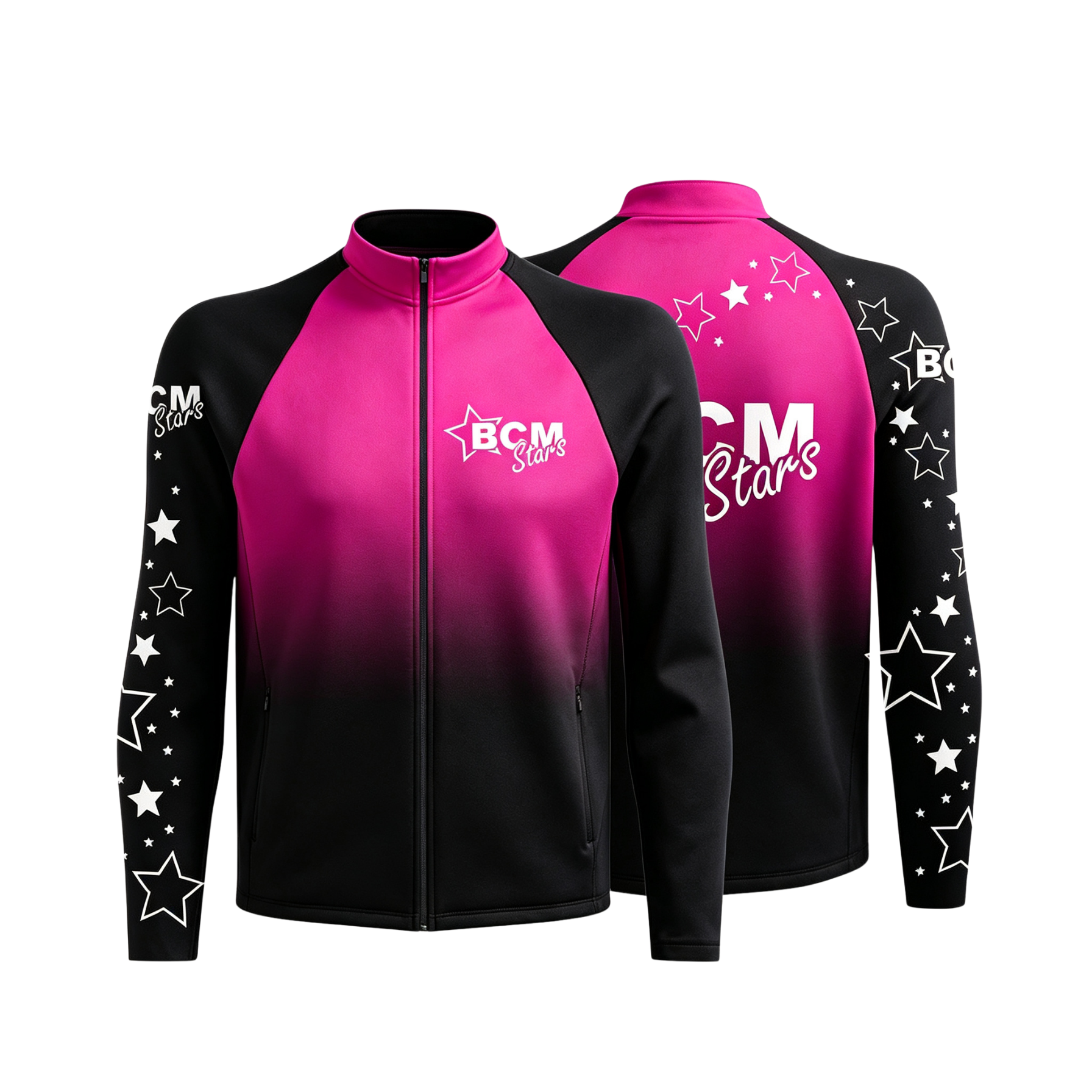 BCM Stars Sublimated Full Zip Softshell Jacket (Shower Resistant Coat)