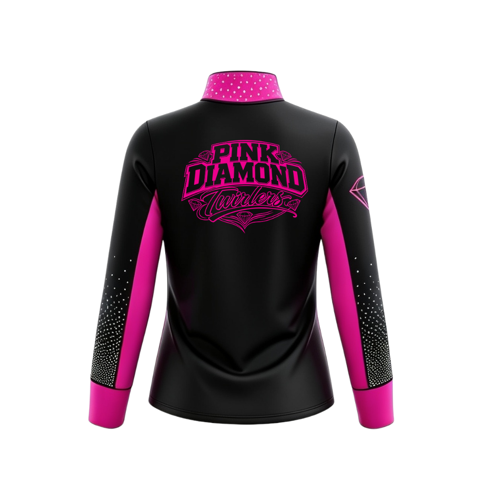 Pink Diamond Twirlers  Sublimated Full Zip Lycra Stretch Jacket