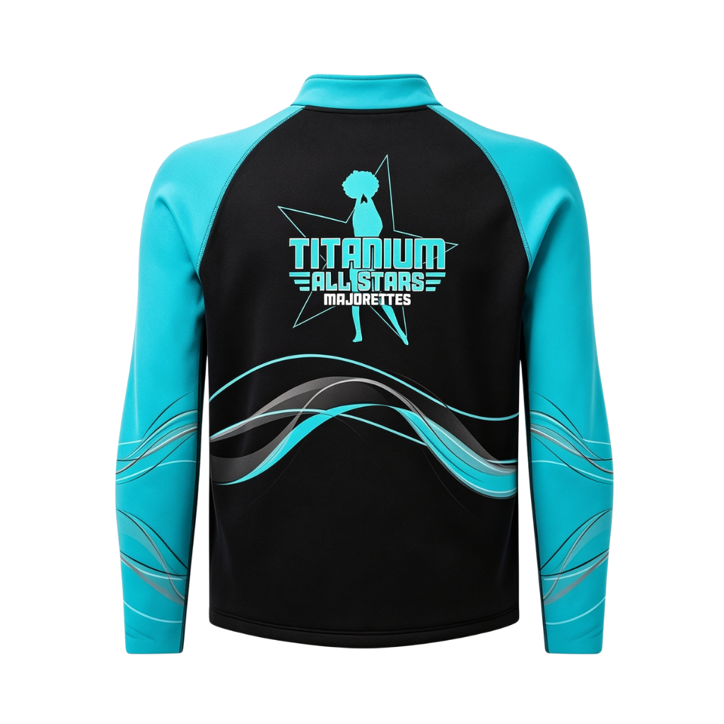 Titanium All Stars Majorettes Sublimated Full Zip Softshell Jacket (Shower Resistant Coat)