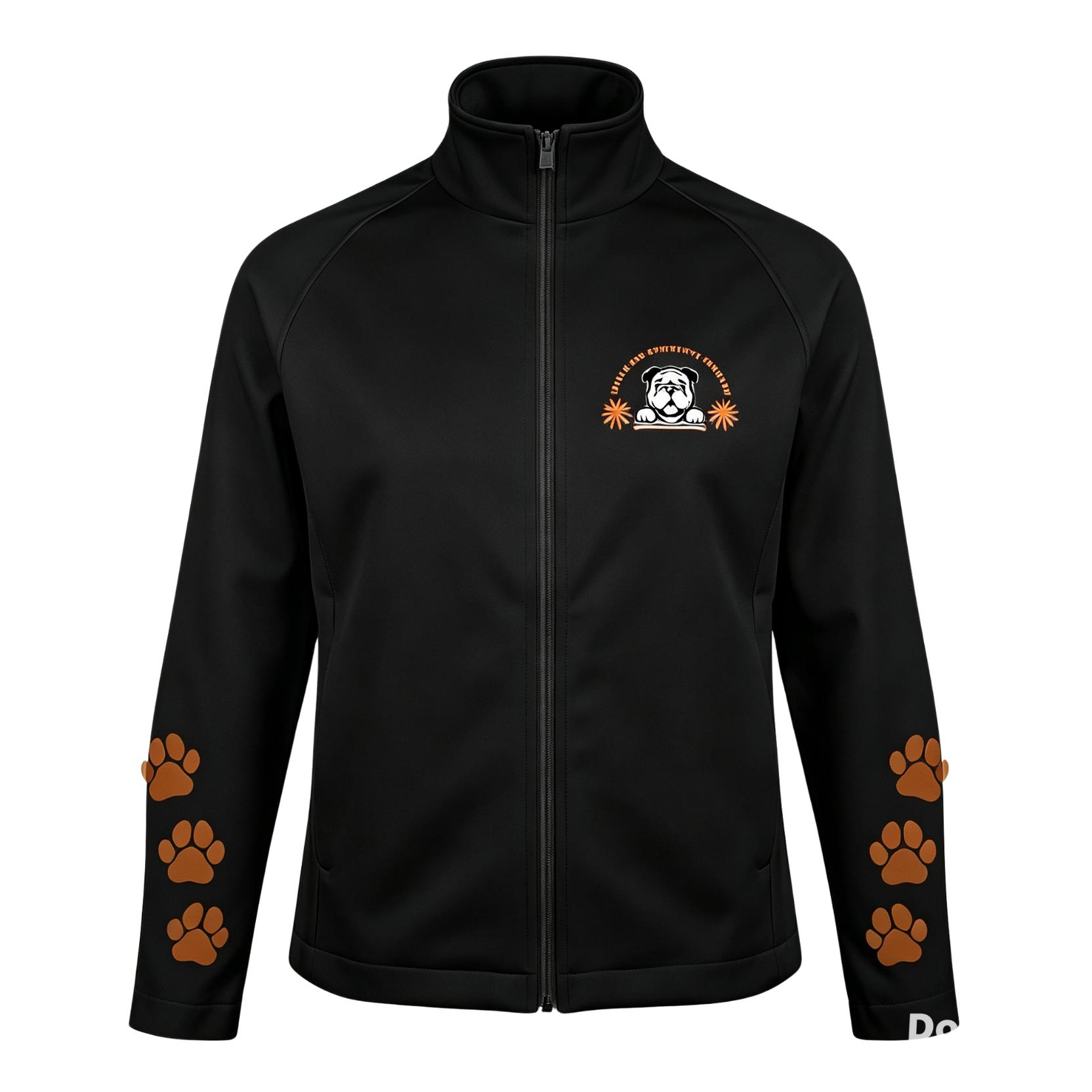 Bulldog Twirling Academy Sublimated Full Zip Softshell Jacket (Shower Resistant Coat)