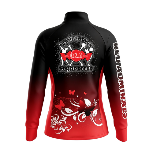 Bridlington Red Admirals Sparkle Sublimated 1/4 Zip Lycra Stretch Jacket
