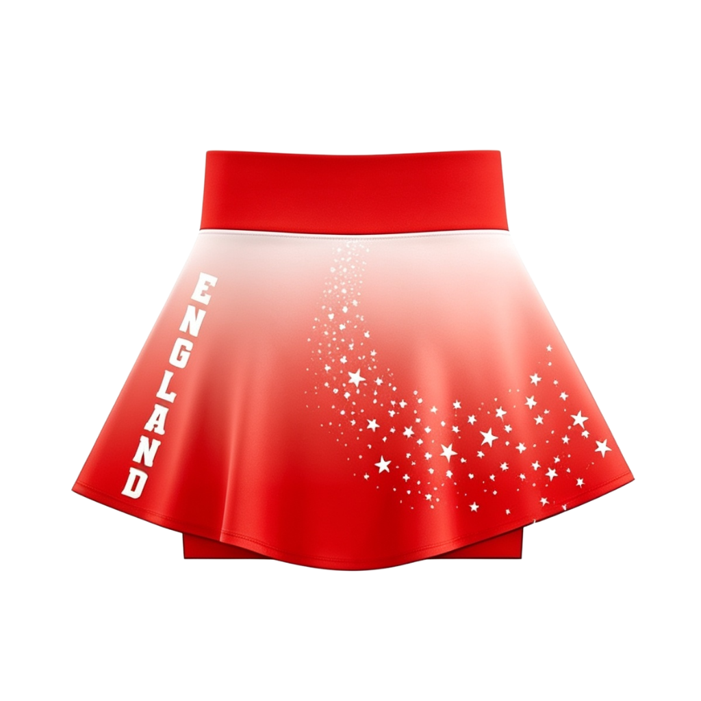 Team England  Sublimated Lycra Rally Skirt