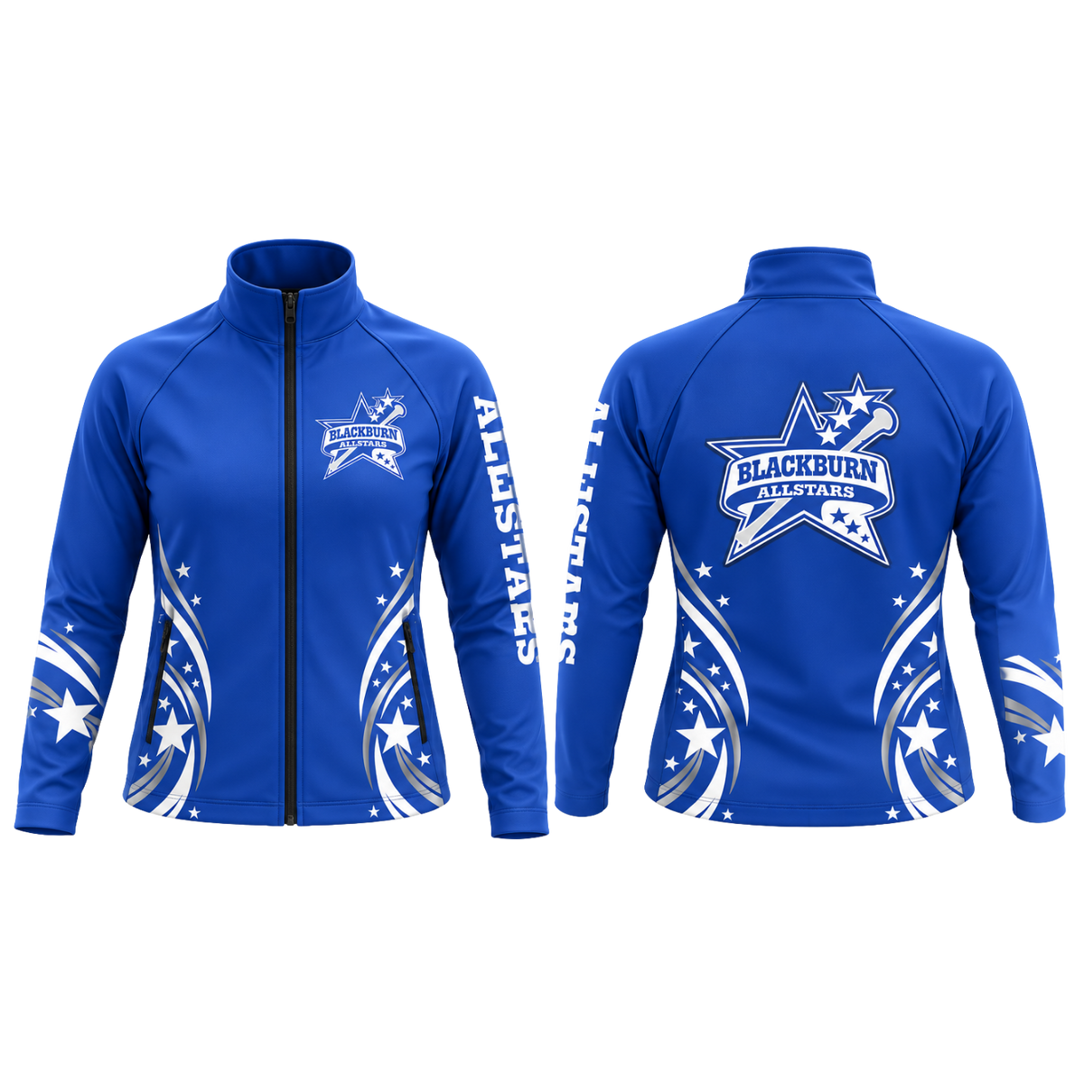 Blackburn All Stars  Sublimated Full Zip Softshell Jacket (Shower Resistant Coat)