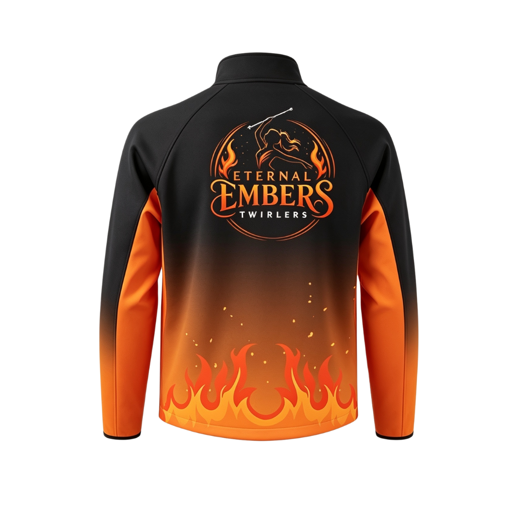 Eternal Embers Twirlers Sublimated Full Zip Softshell Jacket (Shower Resistant Coat)