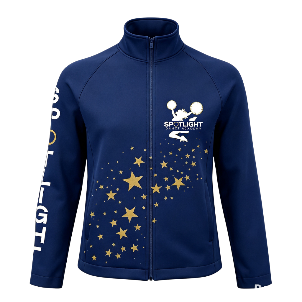 Spotlight Dance Academy Sublimated Full Zip Softshell Jacket (Shower Resistant Coat)