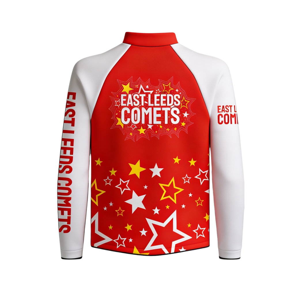 East Leeds Comets Sublimated Full Zip Softshell Jacket (Shower Resistant Coat)