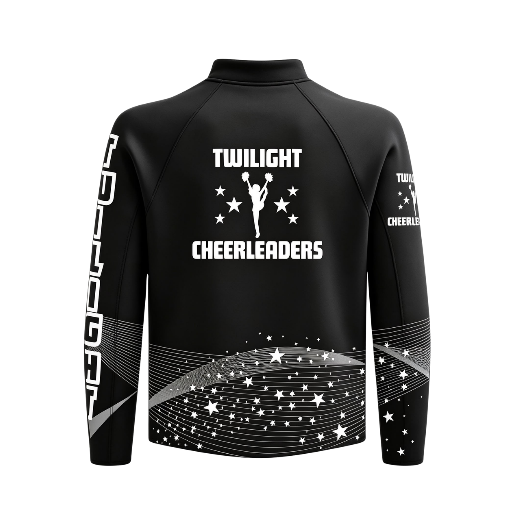 Twilight Cheerleaders Sublimated Full Zip Softshell Jacket (Shower Resistant Coat)