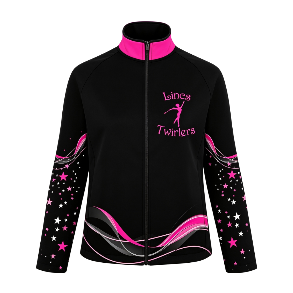 Lincs Twirlers Sublimated Full Zip Softshell Jacket (Shower Resistant Coat)
