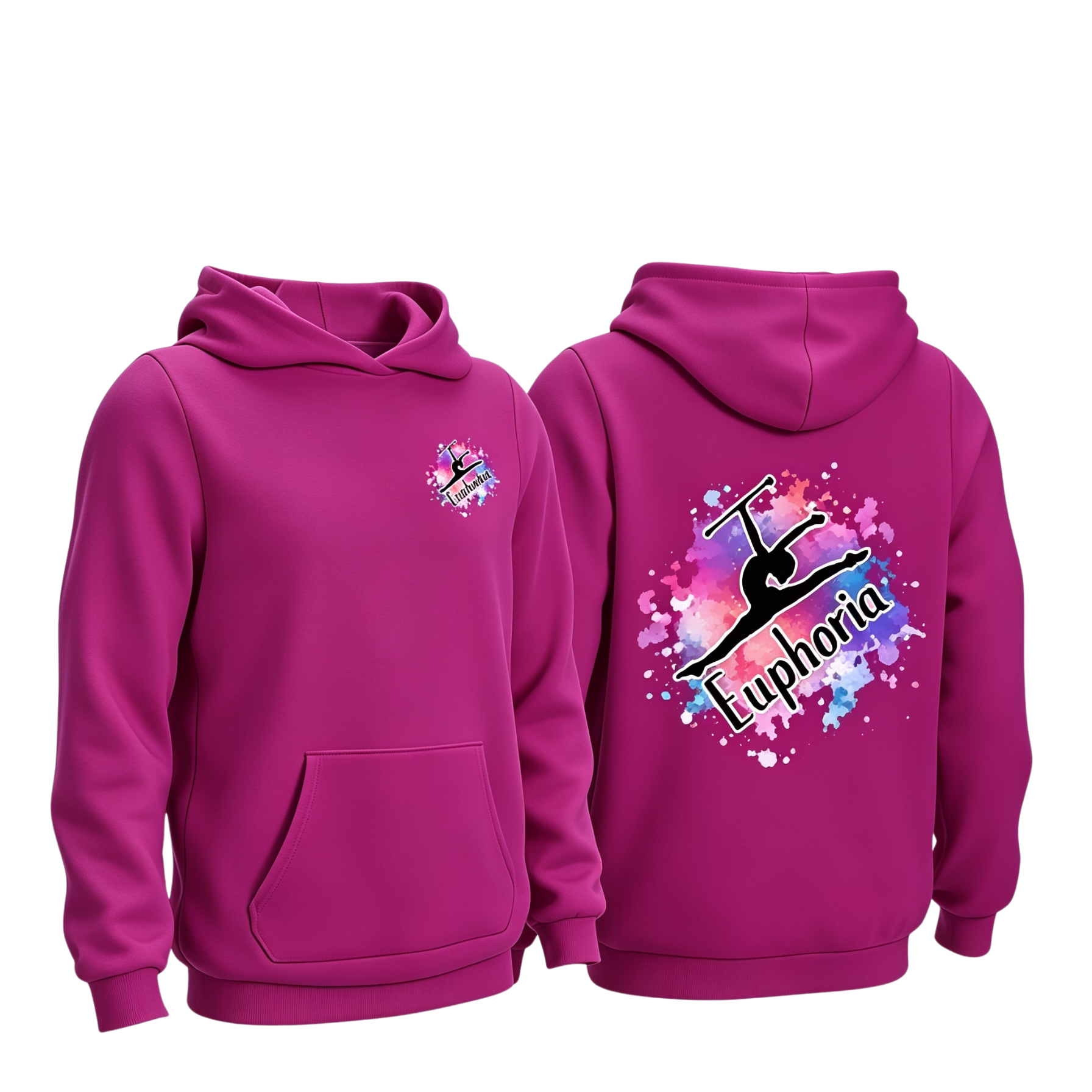 Euphoria Pink/Purple Cotton Hoody