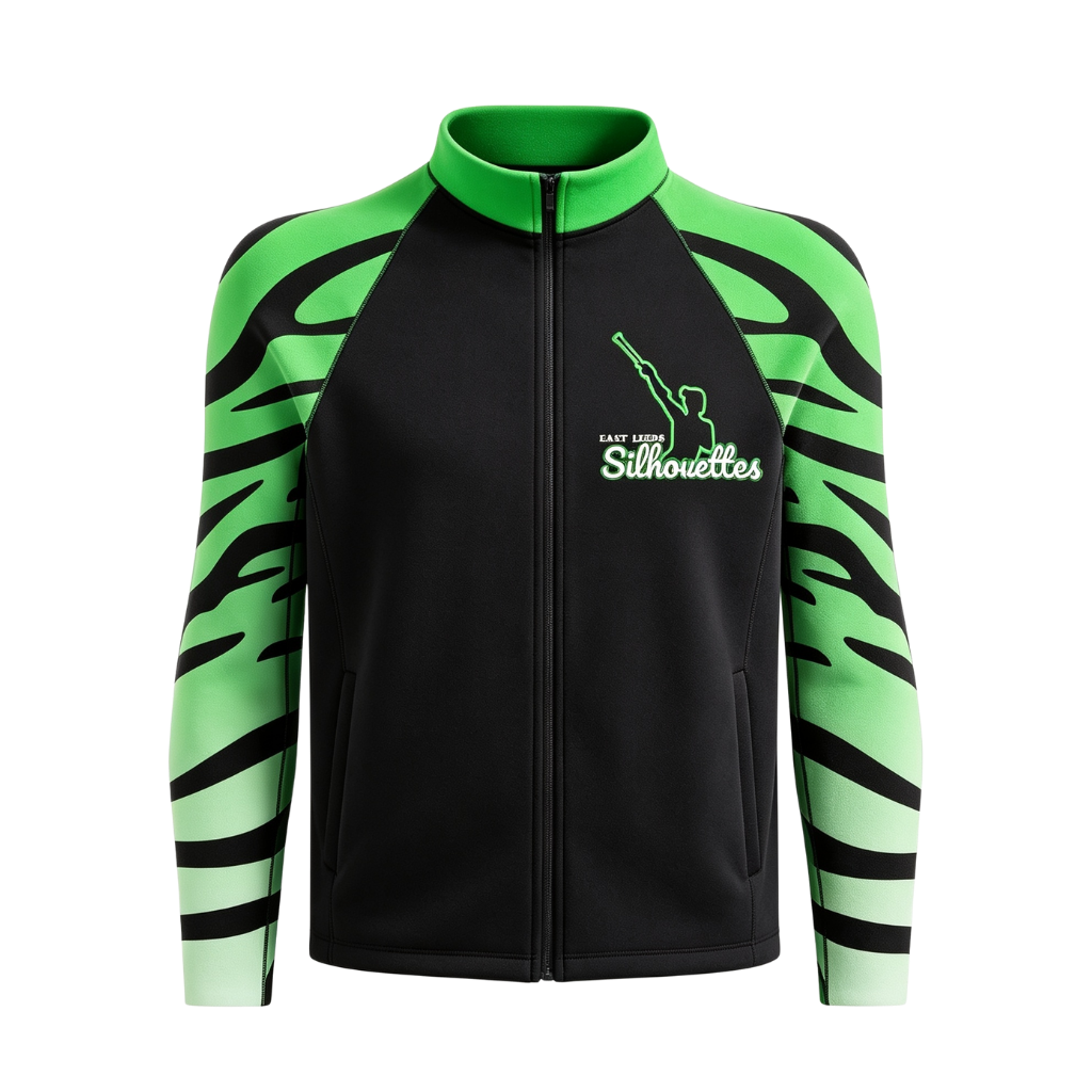 East Leeds Silhouettes Sublimated Full Zip Softshell Jacket (Shower Resistant Coat)