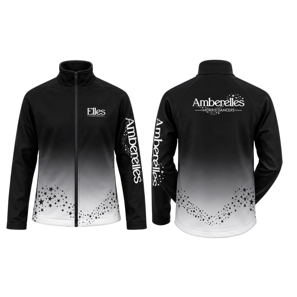 Amberelles Morris Dancers  Sublimated Full Zip Softshell Jacket (Shower Resistant Coat)