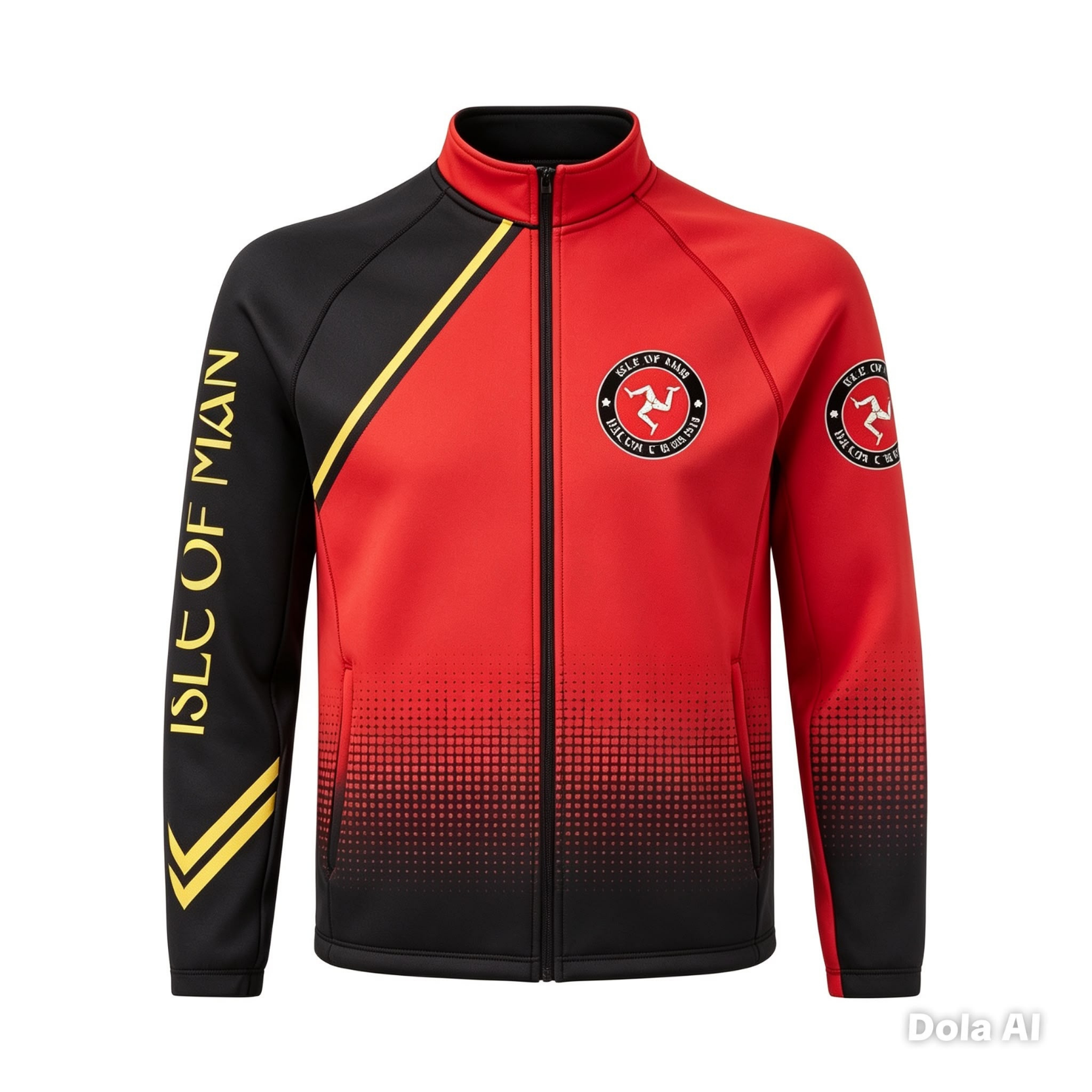 Isle of Man Baton Twirling Sublimated Full Zip Softshell Jacket (Shower Resistant Coat)