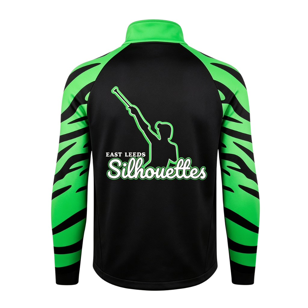 East Leeds Silhouettes Sublimated Full Zip Softshell Jacket (Shower Resistant Coat)