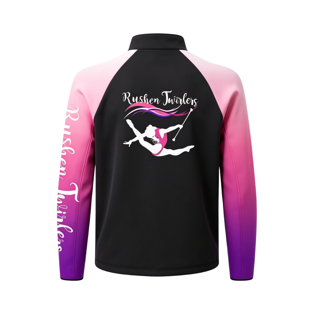 Rushen Twirlers Sublimated Full Zip Softshell Jacket (Shower Resistant Coat)