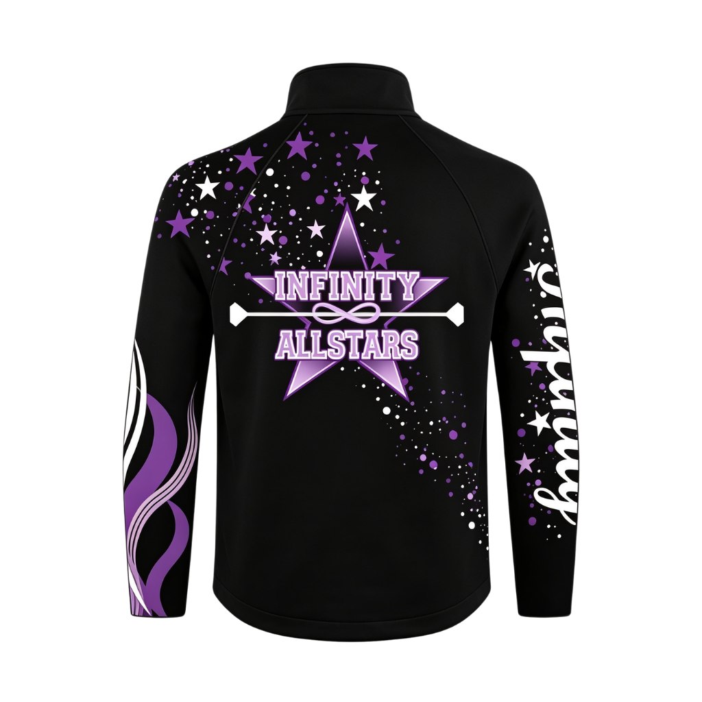 Infinity All Stars New Range  Sublimated Full Zip Softshell Jacket (Shower Resistant Coat)