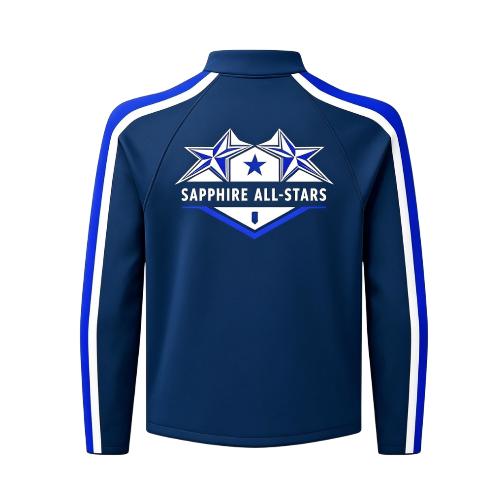 Sapphire All Stars Sublimated Full Zip Softshell Jacket (Shower Resistant Coat)