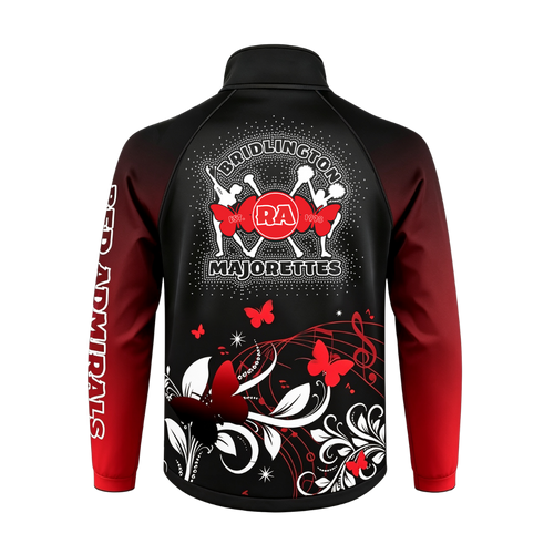 Bridlington Red Admirals Sparkle Sublimated Full Zip Softshell Jacket (Shower Resistant Coat)
