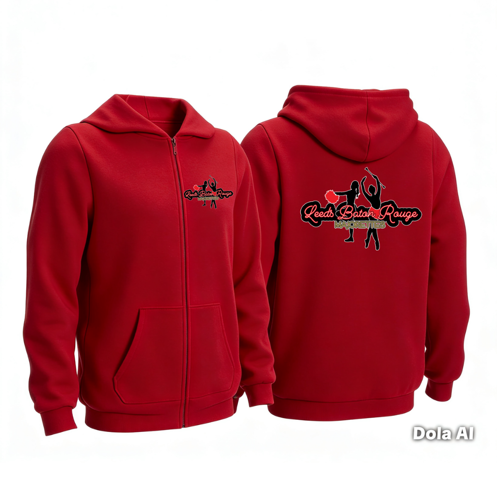Leeds Baton Rouge Zip Up Cotton Hoody