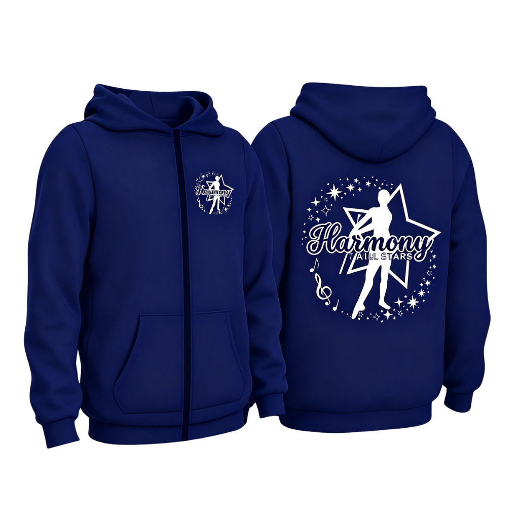 Harmony Twirlstars Zip Up Cotton Hoody