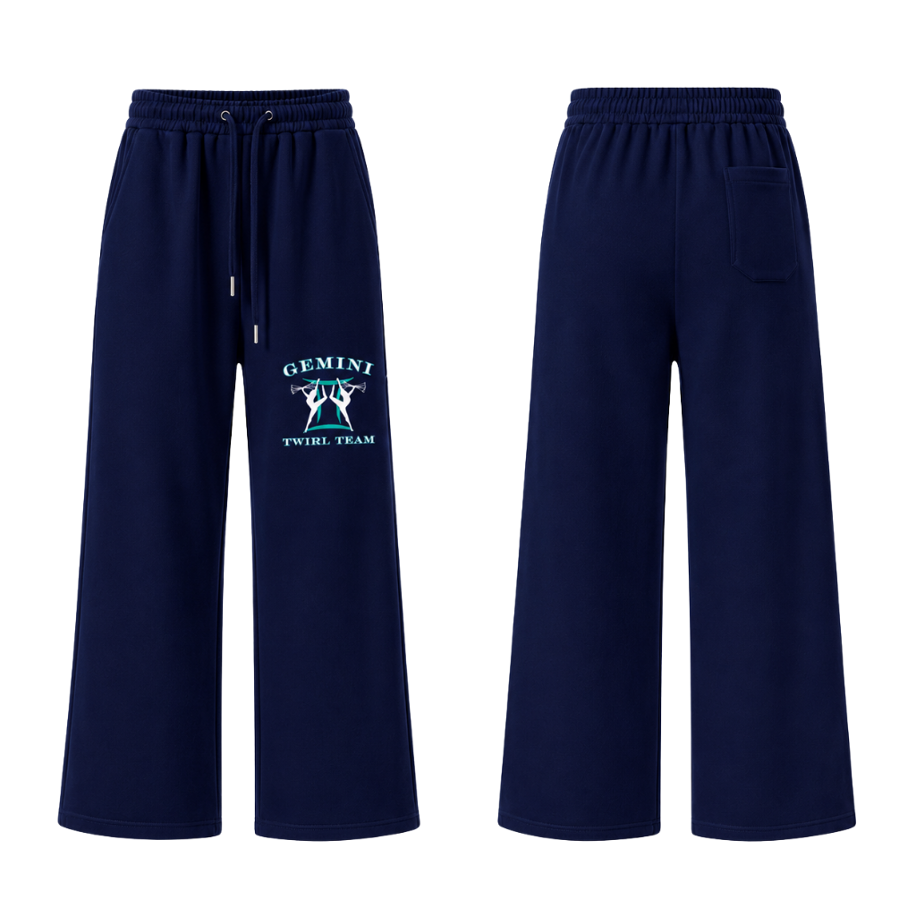 Gemini Twirl Team  Wide Leg Cotton Joggers
