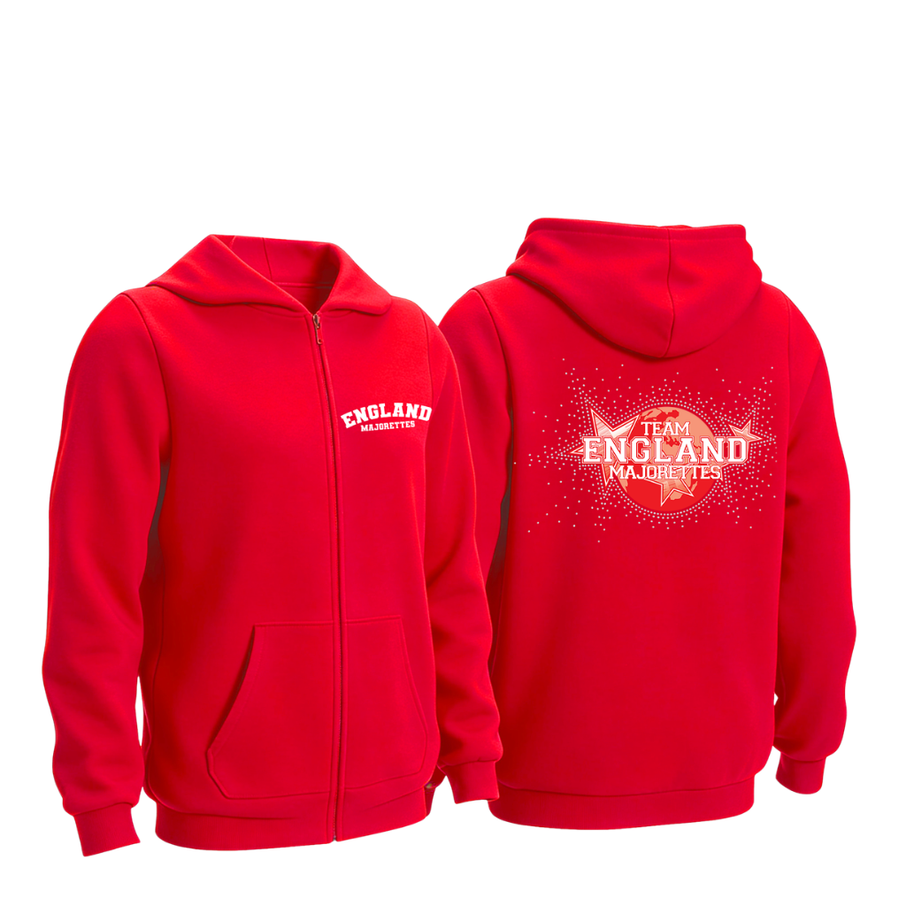 Team England  Zip Up Cotton Hoody