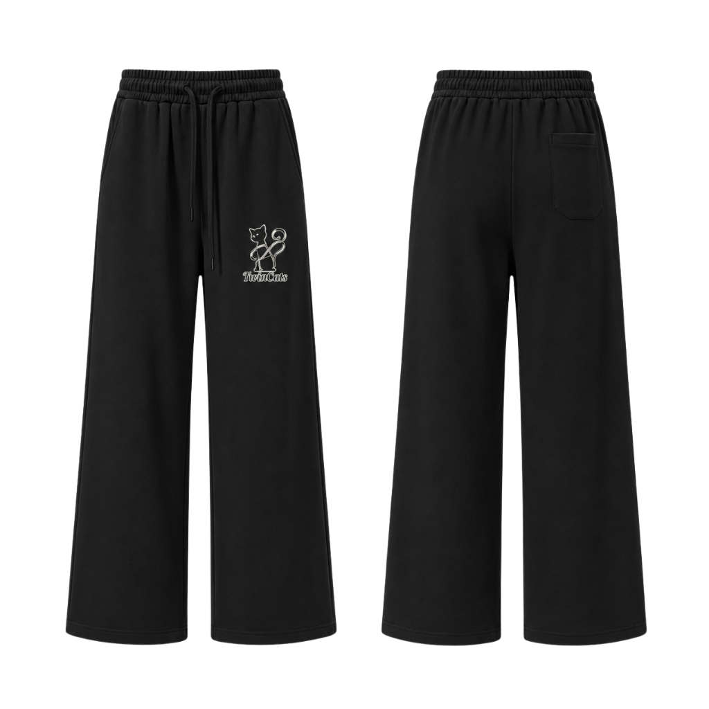 TwirlCats  Wide Leg Cotton Joggers