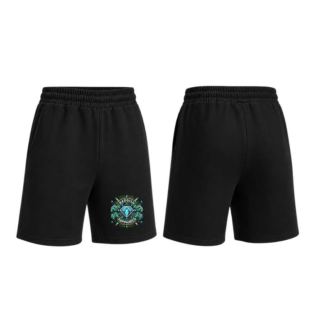 Reddish Sapphires  Cotton Shorts