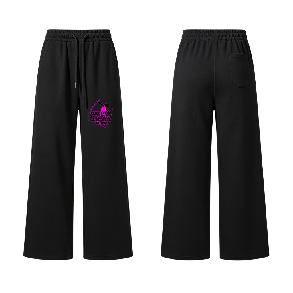 Lincoln Twirl Team Wide Leg Cotton Joggers