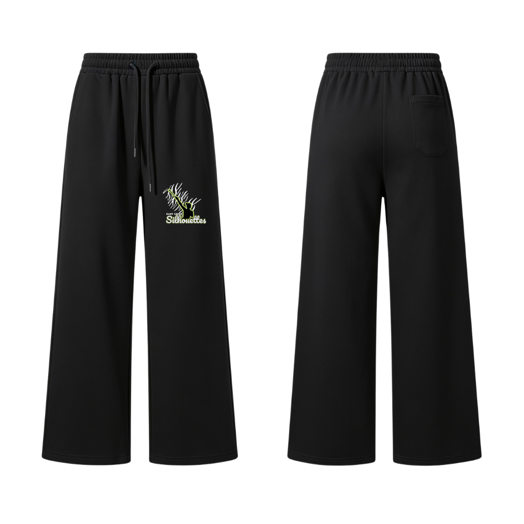 East Leeds Silhouettes Wide Leg Cotton Joggers