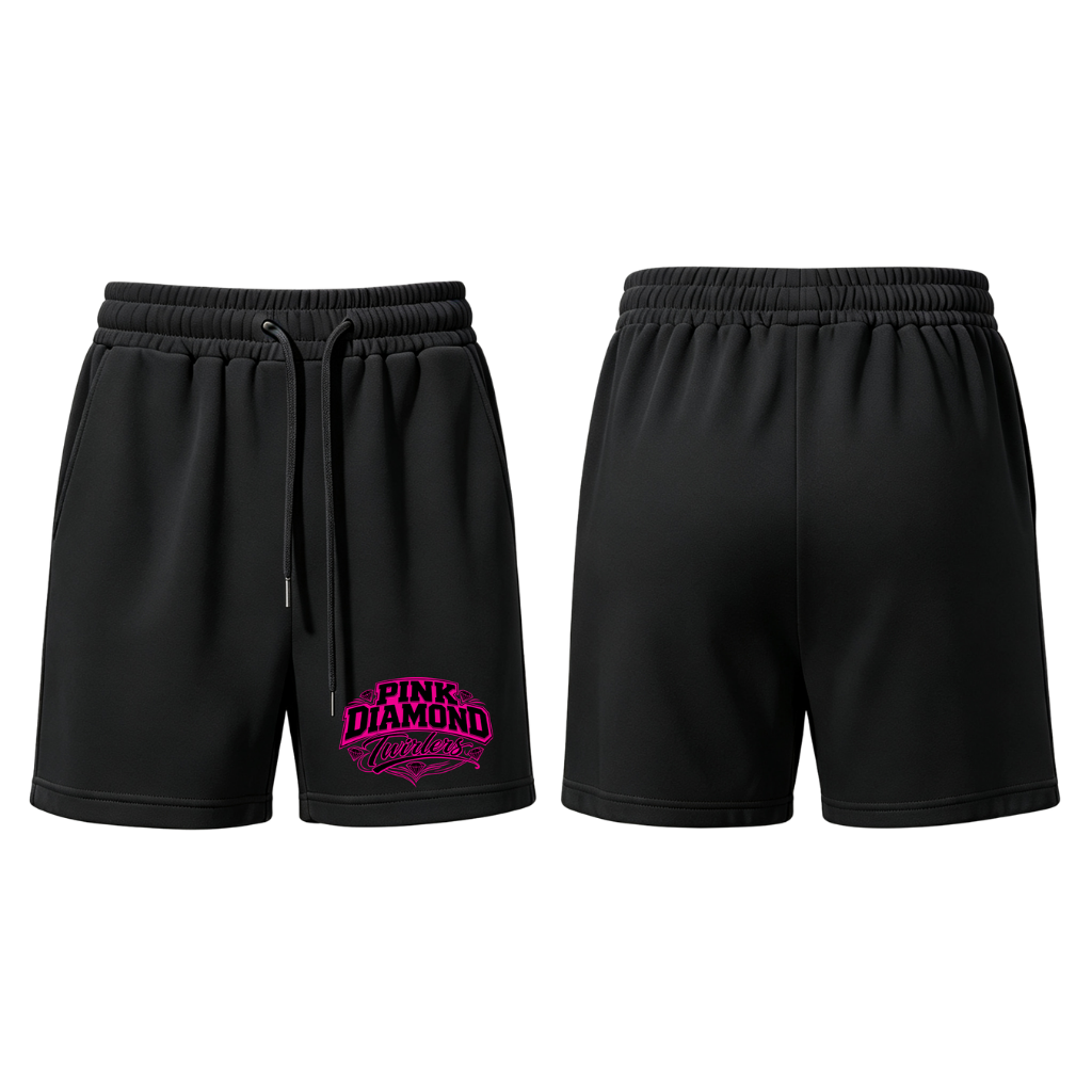 Pink Diamond Twirlers  Cotton Shorts
