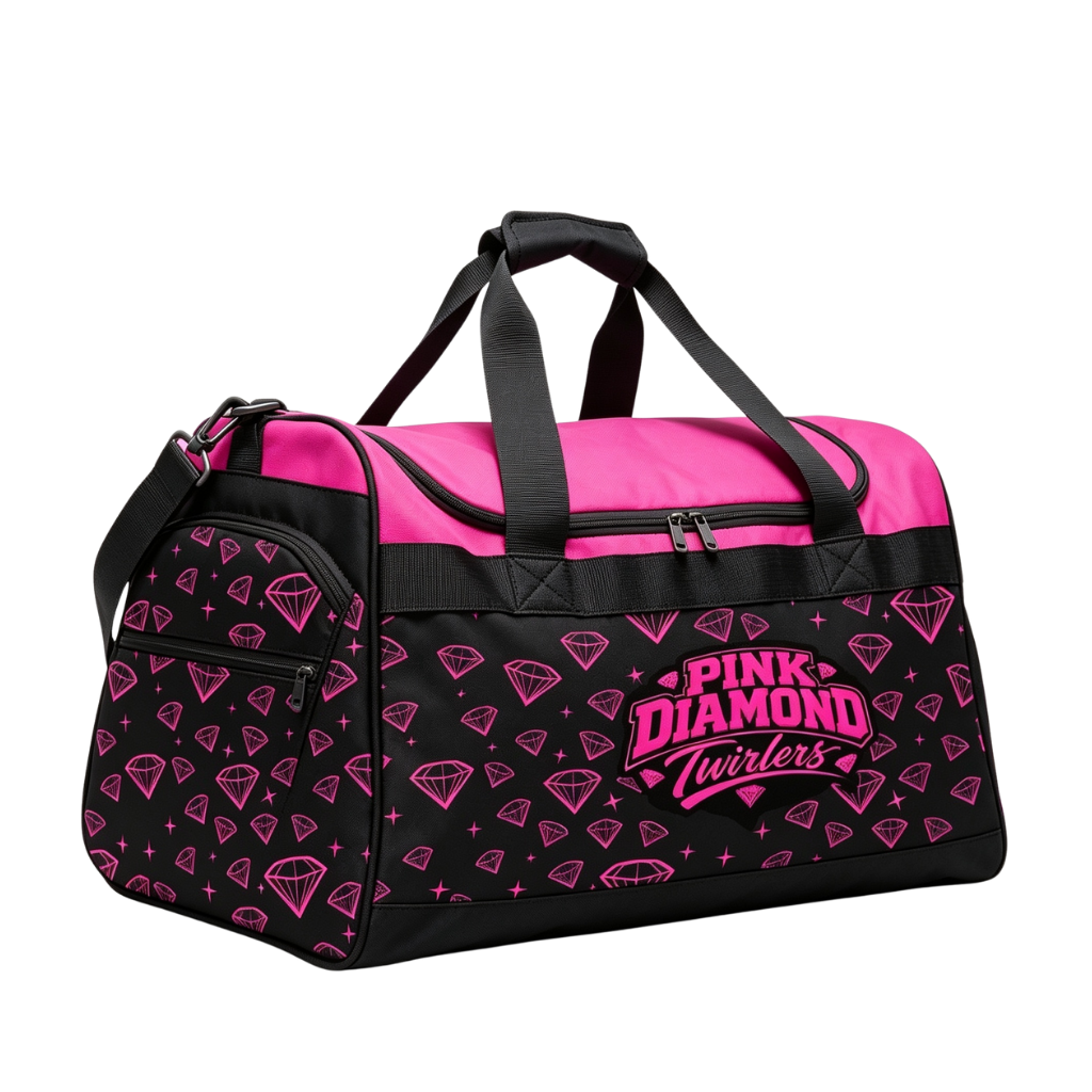 Pink Diamond Twirlers  Sublimated Luggage Bag