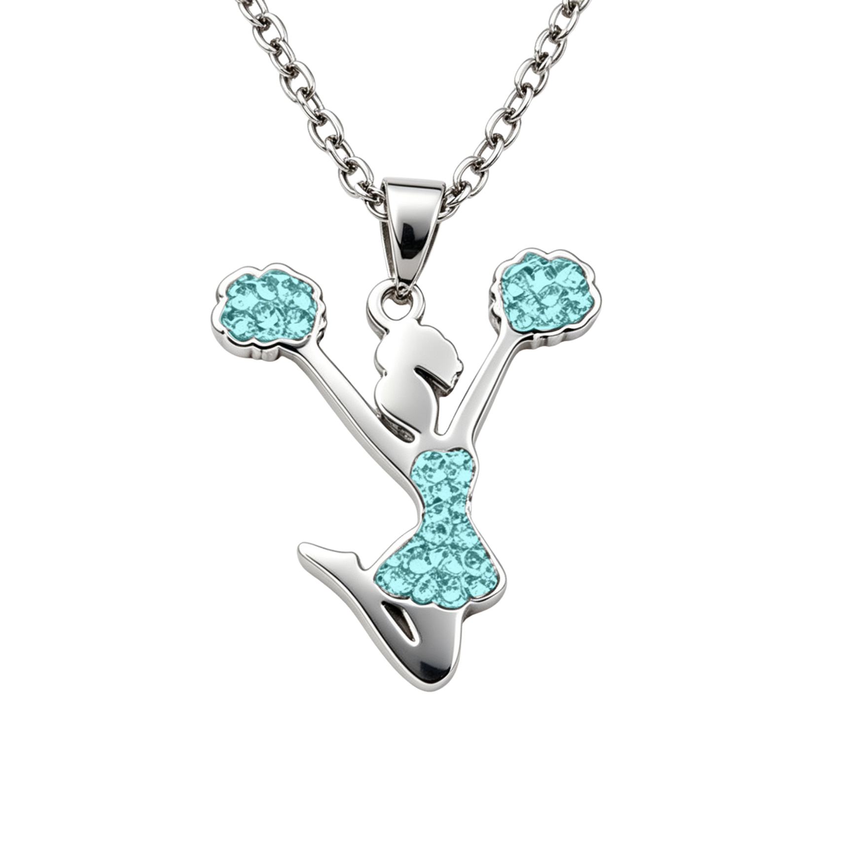 Pom-Pom Rhinestone Pendant Necklace