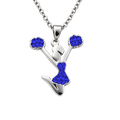 Pom-Pom Rhinestone Pendant Necklace