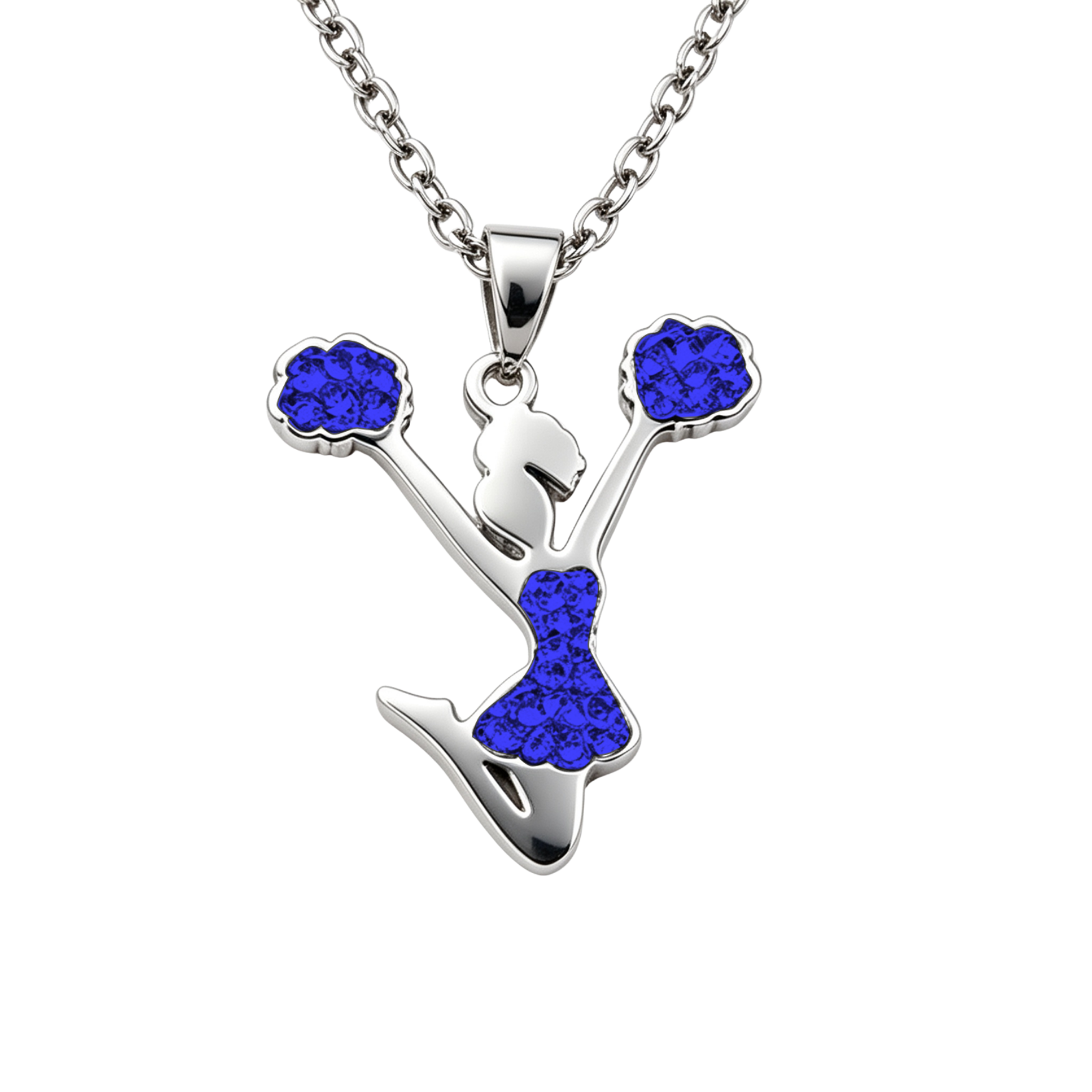 Pom-Pom Rhinestone Pendant Necklace