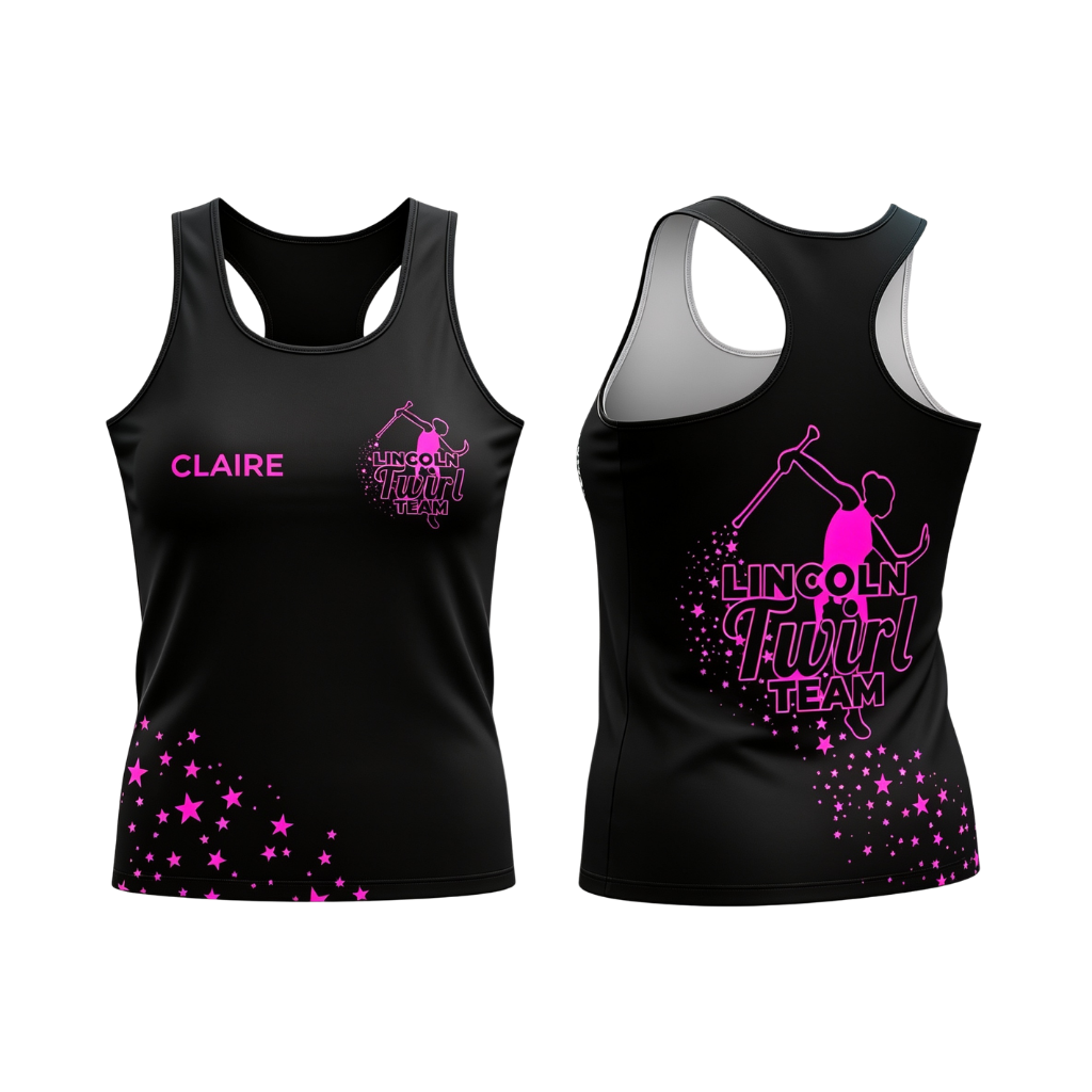Lincoln Twirl Team Sublimated Dri-Fit Racer Back Vest